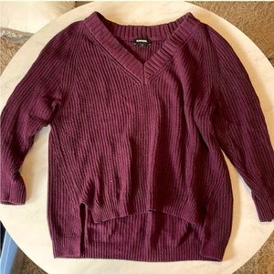 Express Maroon Knit Sweater 💜💜💗✨